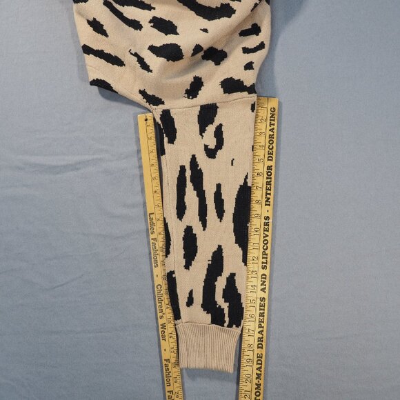Zesica Sweater Cardigan Women Large Tan Leopard Open Front Duster Pockets Preppy - Picture 8 of 10